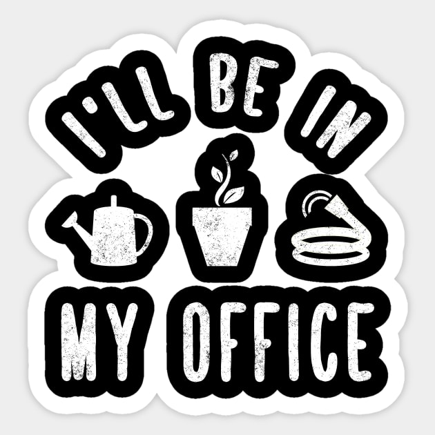 I'll be in my office Sticker by captainmood